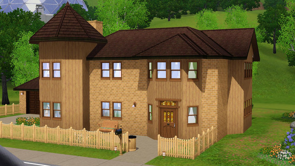 Sims 3 — Saulona - 3br, 1.5ba by Flexina — A family home with kitchen, dining and livingroom. There is a basement and a