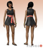 Sims 3 — Dress with belt by Simsecond — This is a black dress with a belt. You can only change the pattern of the belt :)