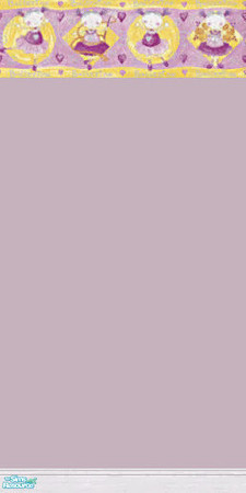 Sims 2 — Funky Fairies Border by sallyhails — On Lilac Paint with Kick Molding in White Wood