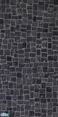 Sims 2 — Black Mosiac Tiled Wall by sallyhails — Matches my Black Mosiac Tile Floor