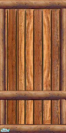 Sims 2 — Wood Wall Set - middle wall by greeksim — It is good for cabins on the mountain ( I am just building one with