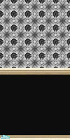 Sims 2 — geopattern by skinflin — black base cream mouldings geo pattern