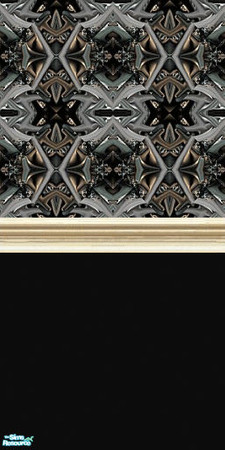 Sims 2 — black monstra by skinflin — black base cream moulding mono pattern top..skinflin