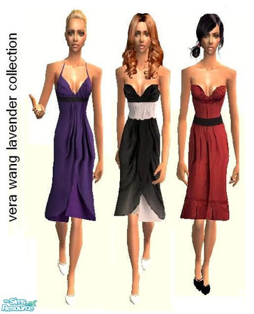 Sims 2 — Vera Wang Lavender by Pinelle — 3 dresses inspired by vera wang lavender. Enjoy, and dont forget to download the