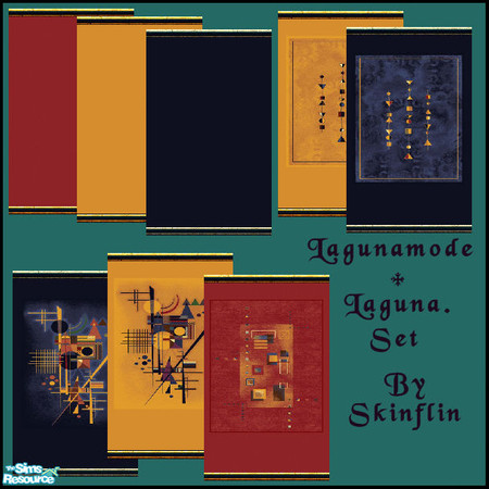 Sims 2 — laguna set by skinflin — laguna and lagunamode walls. to go with my matching floors..