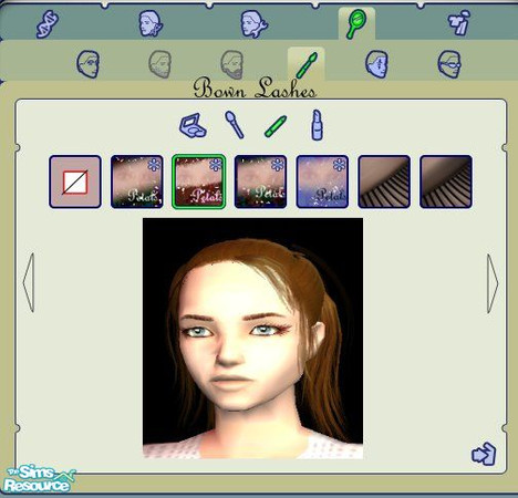 Sims 2 — Brown Lashes by kollens — More realistic lashes then in game.