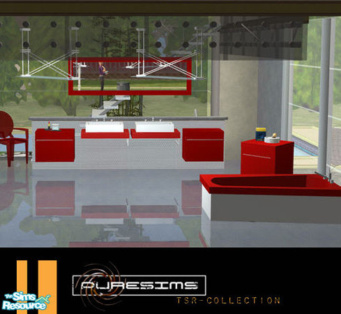 Sims 2 — Bathroom Minimaliste red by Sasilia — Red Recols of Bathroom Minimaliste