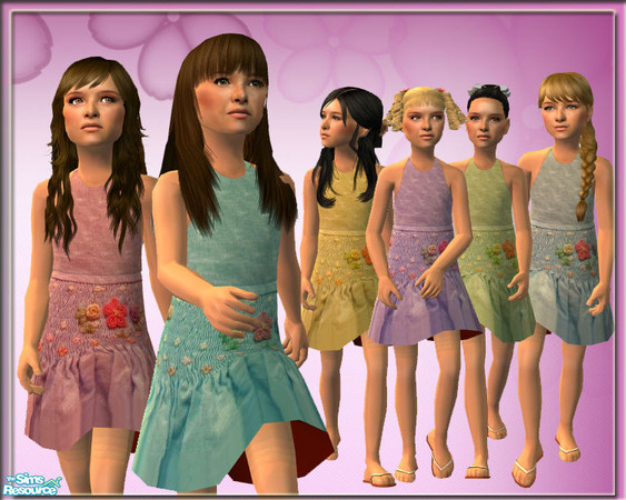 Sims 2 — SO_Kids_003 by Sophel21 — sweet neckholder dress for your girls. REQ. FFS