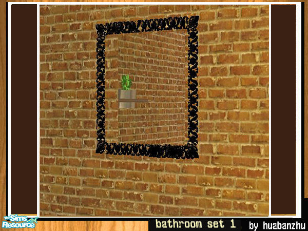 Sims 2 — bathroom set 1 - mirror by huabanzhu — 