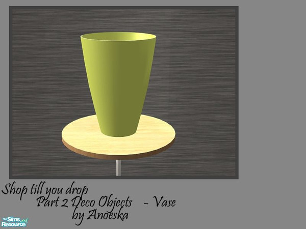Sims 2 — Shop part 2 - Vase by AnoeskaB — Lime green vase. Part of "Shop till you drop part 2, Deco Objects".