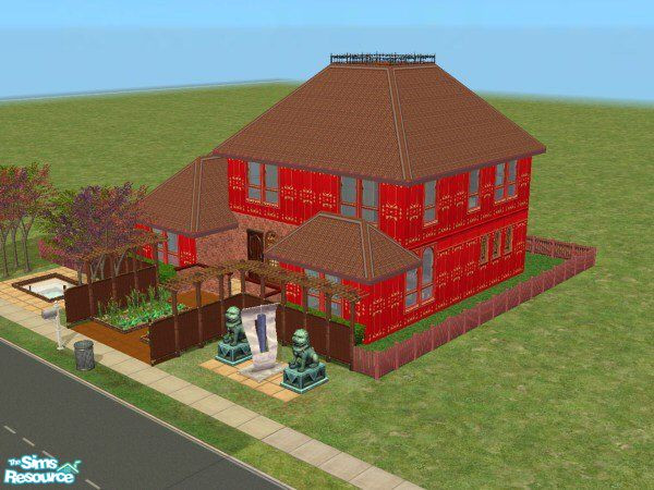 Sims 2 — Paston Walk by cadiva — A delightful Asian inspired house and garden with beautiful landscaping. Inside there is