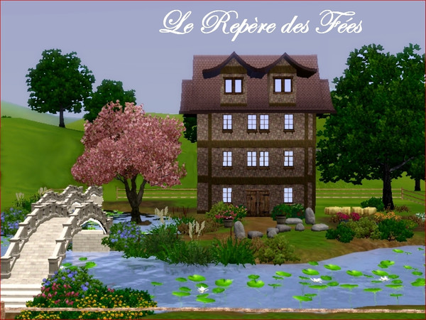 Sims 3 —  by lilliebou — Hi =) This is a fairy house with a beautiful yard. There is a garden, two bridge and it is fully