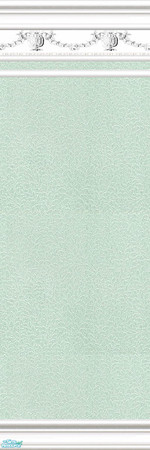 Sims 2 — jsf2RSNRAquaImprints by jsf — Subtle patterns are imprinted on aqua wallpaper that is held in white, rope and