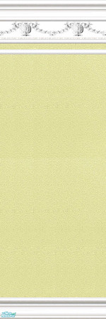 Sims 2 — jsf2RSNRLemonGrass by jsf —  Lemon yellow subtely textured wallpaper is held in white rope and swag mouldings.