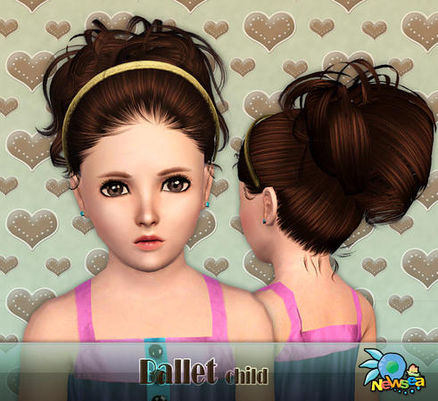 The Sims Resource - Newsea Ballet Child Hairstyle