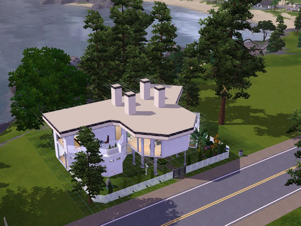 Sims 3 — Giggelli by Sandla — 2 Floors: First Floor: Big room: Including 1 Kitchen; 1 Living roompart/ Dining part 1