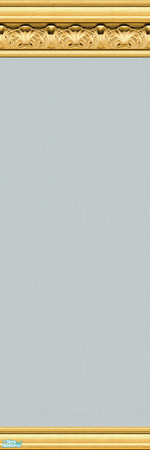 Sims 2 — jsf2GoldNouveauBlueGray by jsf — A new ornate moulding in gold holds an earthy, solid color, paint in a medium