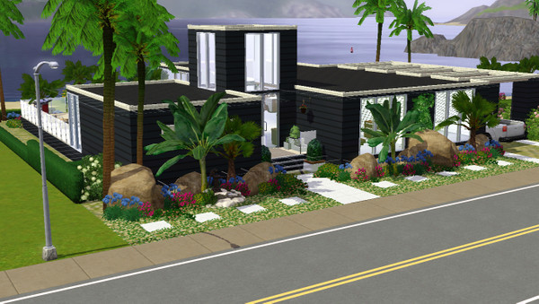 Sims 3 — Black Iron Sands by alikat2k — 3 Double bedrooms, one with ensuite, designed for beach front living. Large,