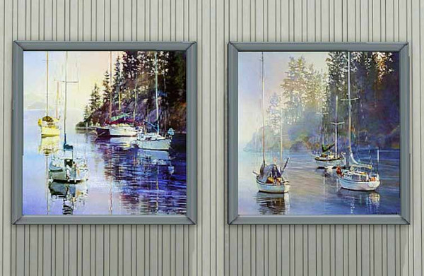 Sims 3 — Tranquility & Serenity by ung999 — Tranquility and Serenity by Kiff Holland - by ung999 - two paintings in