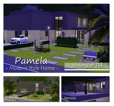 Sims 3 — Pamela by aloleng — 4 bedroom, 2 car garage, 2 toilet and bath (the other one is a grand bath) living room,