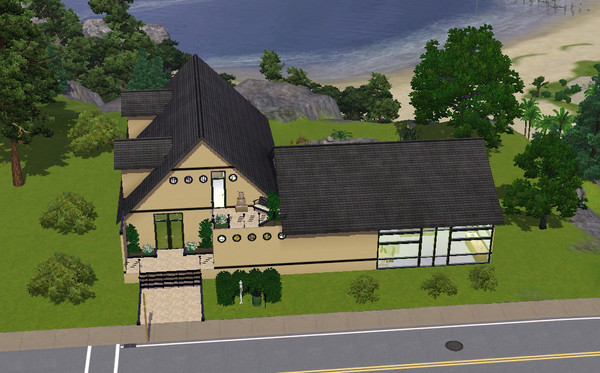 Sims 3 — Base or no Base Home by littlebillie — The house is built on a base but the living room isn't built on a base.