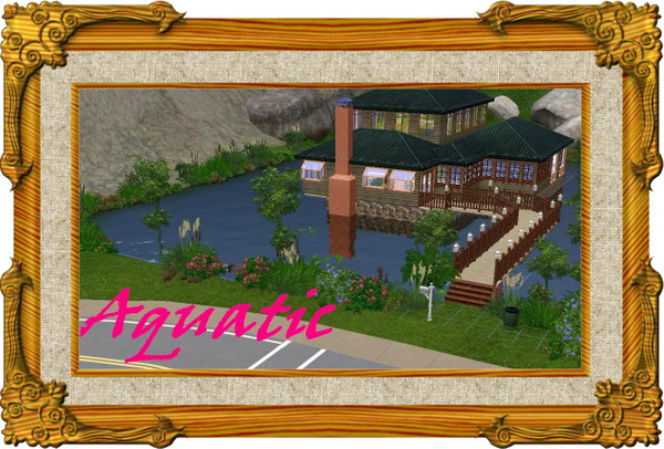 Sims 3 — Aquatic by popeye3 — House built on water, 2 lovely en-suite bedrooms, open plan kitchen/lounge. Cosy dining