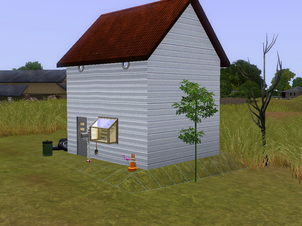 Sims 3 — Trash House by charmedtink — The title says it all. This house has an open floor plan with 1 bedroom and 1