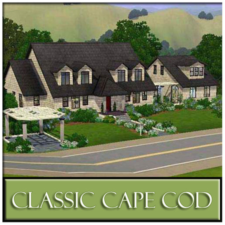 Sims 3 — Classic Cape Cod by kitkat7145 — Build-n-Share Week 6 Contest. Furn: 165,044. Unfurn: 88,888. 2BDR/1.5BA House