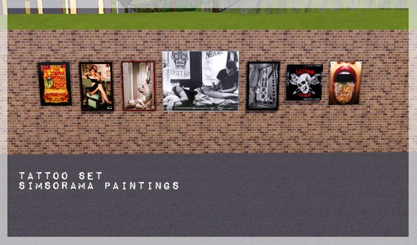 Sims 3 — simsorama wallart tattooset by simsorama — 