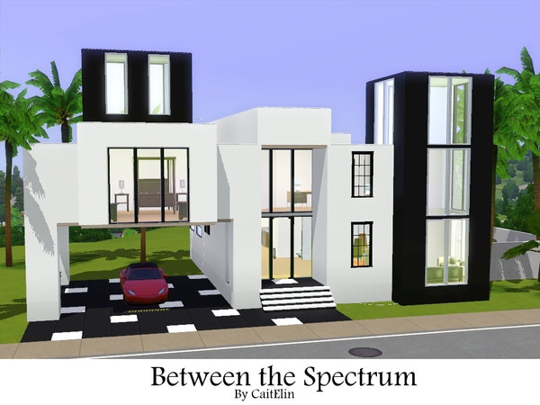 Sims 3 — Between the Spectrum by CaitElin — Another modern house perfect for your more contemporary Sims. It is fully