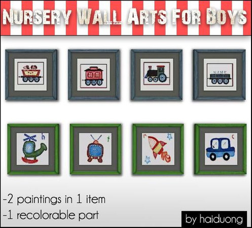 Sims 3 — Nursery Wall Arts For Boys by haiduong — Enjoy.