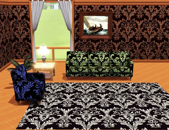 Sims 3 — ALT 5 heart brocade by daisylee — large heart brocade--One of my first patterns in CAP, so please be kind, LOL.