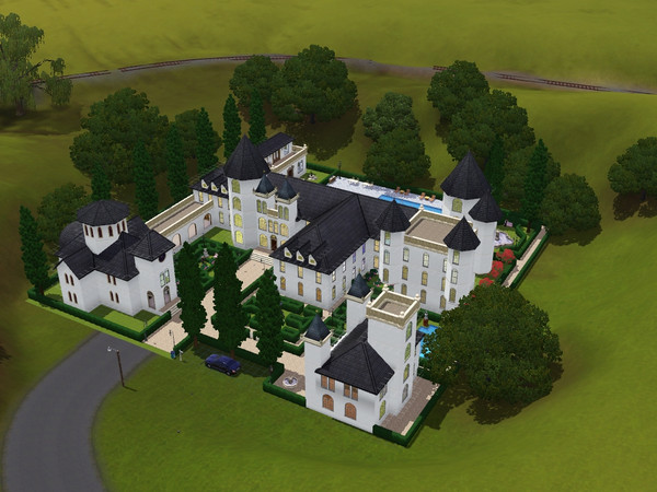 Sims 3 — Royal compound by Neo14 — The royal compound is large estate for your Sim royal family. It contains the white