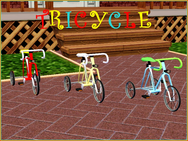 Sims 3 — Tricycle for Toddlers [Decoration Only] by lilliebou — Hi =) This tricycle is not usable, it is only a