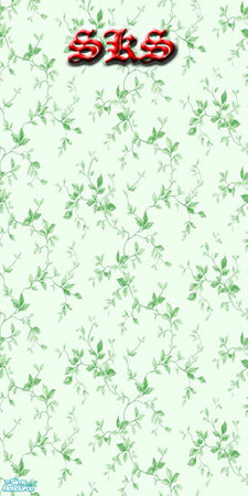 Sims 2 — Leafy Vines Set - Jade by 71robert13 — Simple leafy vines design in jade green. 4 way tileable. Finish off with