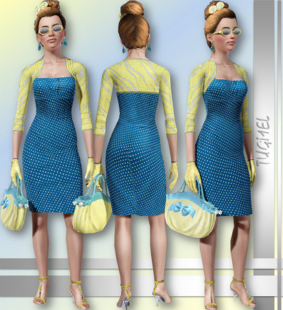 Sims 3 — Tgm-Dress-39 by TugmeL — YA Female Dress-39 This set has 1 outfits **Thank you for mesh credit By SandraR (OSSA