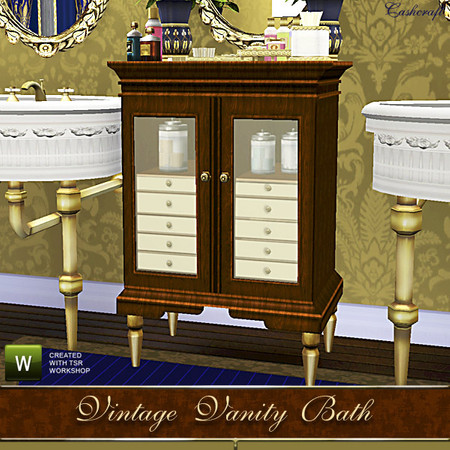 Sims 3 — Vintage Vanity Medicine Cabinet by Cashcraft — A matching mini-cabinet, created by Cashcraft,