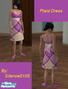 Sims 2 — Plaid Dress by ElfenSpirit87 — Purple, Pink, and Yellow plaid dress. The pattern was found on google belonging