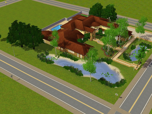 Sims 3 — Mediterranean Mansion by SRpantera11120 — An extremely large mansion. It is styled like a Florida home.