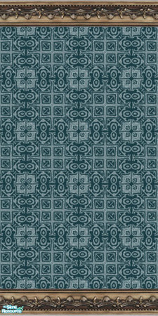Sims 2 — Teal Wallpaper by mahtigwess — Patterned Teal Wallpaper-good anywhere you want a splash of color and pattern.