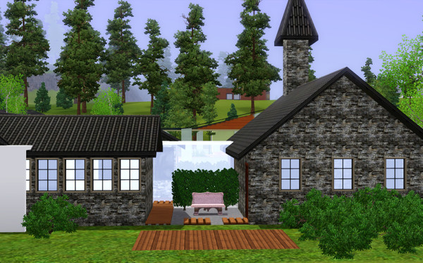 Sims 3 — Hylite by BrooksHalten — An old chapel converted into a modern home. Styles of new and old come together to