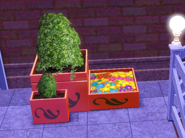 Sims 3 — Plant box with flowers and stencil design by dons123 — Lovely Plant boxes with flowers and new stencil design 