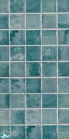 Sims 2 — Aqua Space Tiled Wall by sallyhails — Matches my Aqua Space Tile Floor