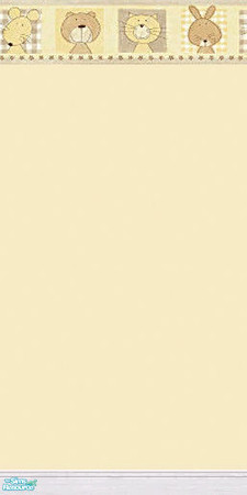 Sims 2 — Vanilla Nursery Paint by sallyhails — With Cute Animals Border