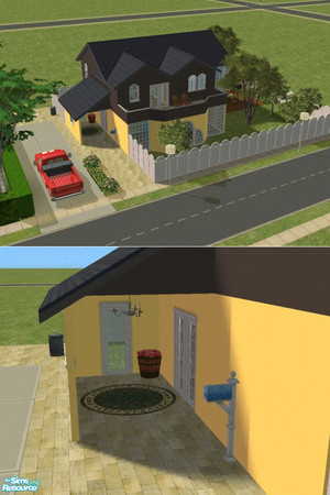 Sims 2 — Willow Ave 03 by CorneliaSrownal — Comfortable family home with garden and car space.