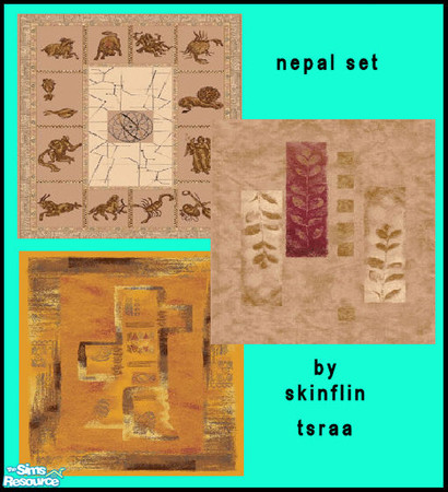 Sims 2 — napel set by skinflin — soft modern elegant carpet