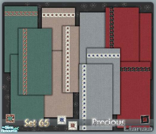 Sims 2 — Set 65 Precious Wallpapers by TSR Archive — Set 65 Precious Wallpapers - 4 styles