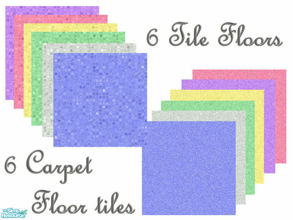 Sims 2 — Carpet and Tile Floors by katie272004 — Pastel floor tiles