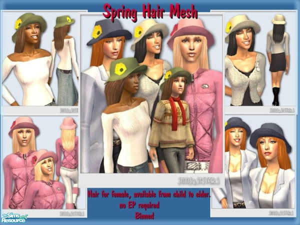 Sims 2 — Community Project: Spring Hair by simscom — Brought to you by the Sims2 Community Project.........Please enjoy