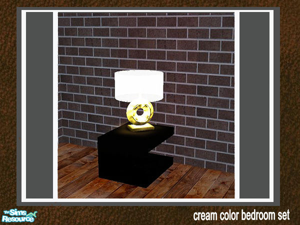 Sims 2 — cream color bedroom set - tablelamp by huabanzhu — 